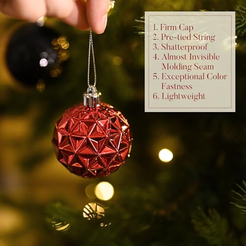 50ct Christmas Tree Decorations Ball Ornaments 2.36 Inches (50 Count)