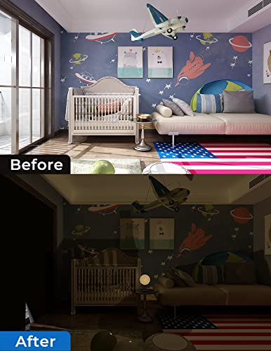 Blackout Curtains 48"x36" Portable No Drill Black Out Window Cover
