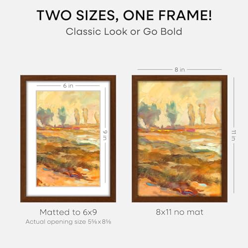 8x11 Brown Oak Picture Frame (2 Count)
