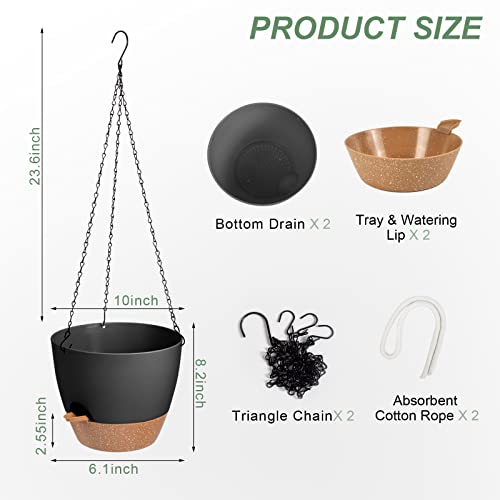Hanging Planters for Indoor Outdoor Plants (2 Count)