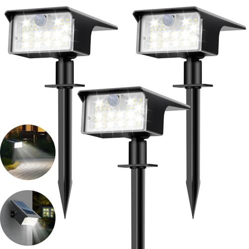 3 Pack 62 LED Solar Spot Lights Outdoor Motion Sensor with 3 Modes (3 Count)
