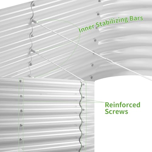 24“ Tall 4×2ft Galvanized Raised Garden Bed Kit