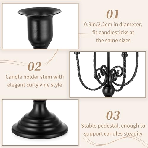Black Candelabra Candle Holder