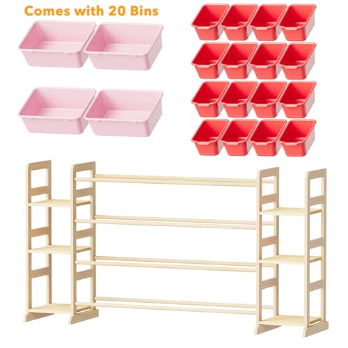 Toy Storage Organizer with 6 Shelves and 20 Bins