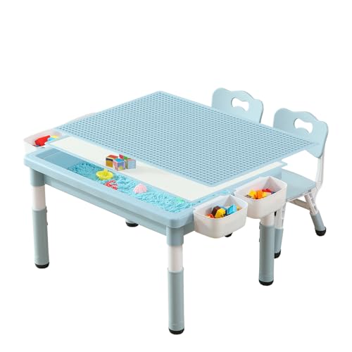 Multi Functional Kids Table and 2 Chairs Set (3 Count)