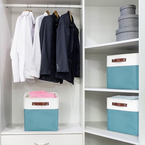 Collapsible Fabric Storage Cubes 11x11 Cube Storage Bins (4 Count)