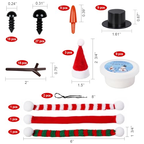 9 Pack Build a Snowman Kit (9 Count)
