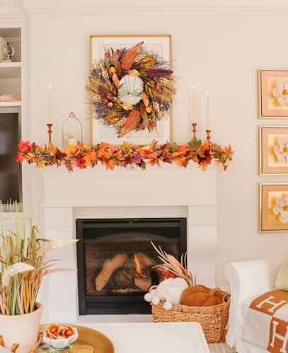 6 Pack Fall Maple Garland (35.4 Foot)