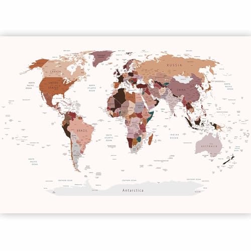 Premium Wall Mural World Map 118x83 in (6 Count)