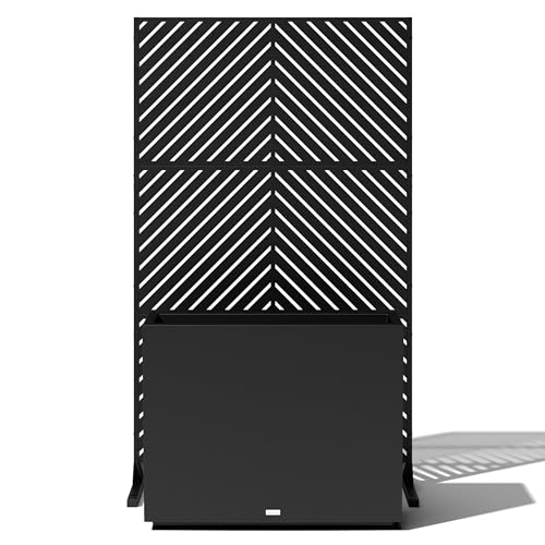 Block Series Span Planter + Arrow Privacy Screen Set
