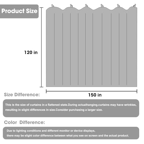 Room Divider Blackout Curtain Track Curtains Wall Dividers Panels Screen for Living Rooms Bedroom Office Privacy Partition Separation