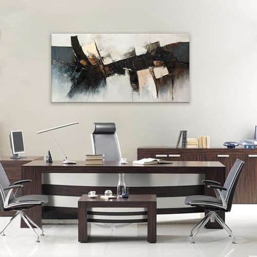 Black Wall Art Abstract Wall Decor Modern Artwork Canvas Prints Picture Canvas Art Wall Decor Modern Abstract Art Bedroom Living Room Office Decoration Ready To Hang 24"X48"