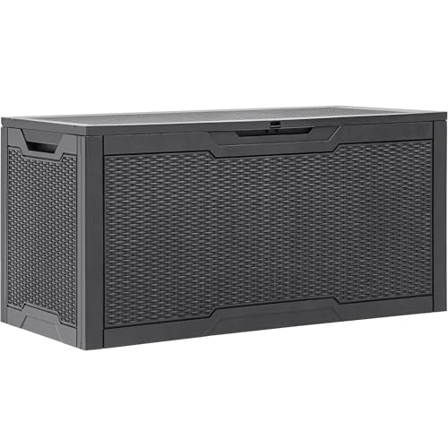 100 Gallon Large Resin Deck Box Outdoor Storage Boxes for Patio