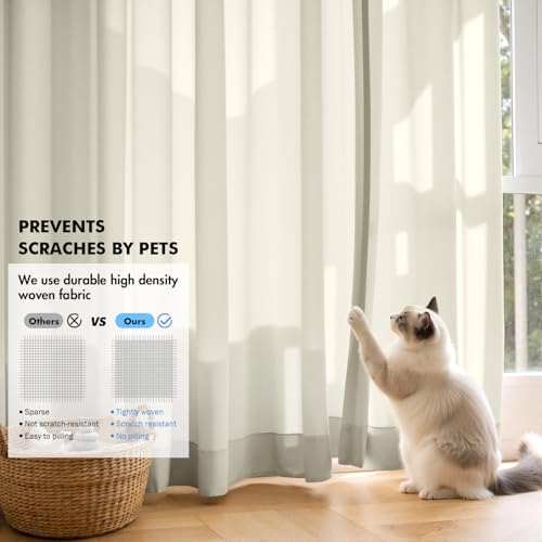 Ivory Privacy Sheer Curtains 2 Panels 42W x 72L (2 Count)