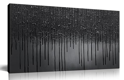 Abstract Canvas Wall Art for Living Room Black Painting Wall Art for Bedroom Modern Wall Decor for Office Size 20 x 40 Inch
