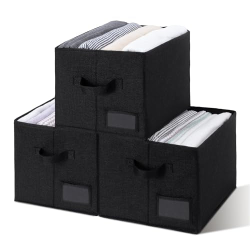 Closet Shelf Baskets with Label (3 Count)