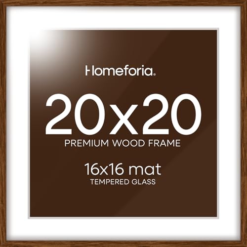 20x20 Brown Oak Picture Frame