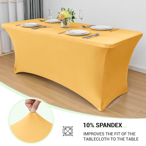 6ft Stretch Spandex Table Cover for Folding Tables (2 Count)