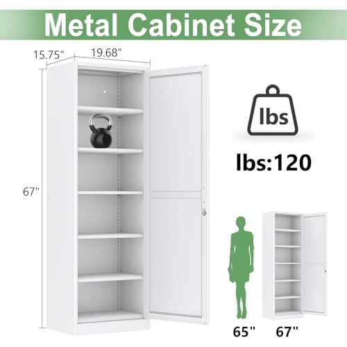 Metal Locker Tall Narrow Storage Cabinet