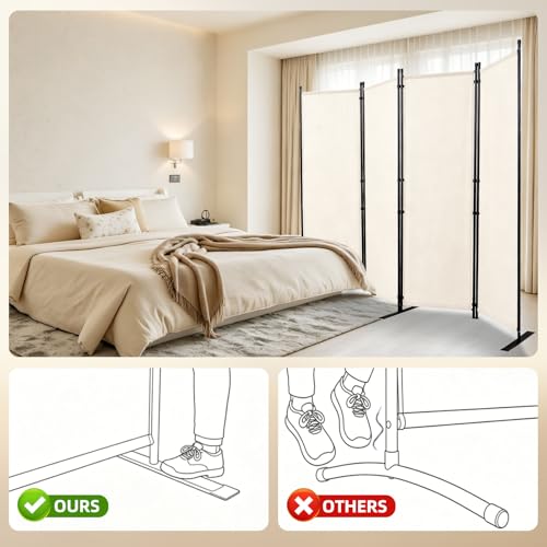 4 Panel Wide Room Divider Wall Screen for Room Separation