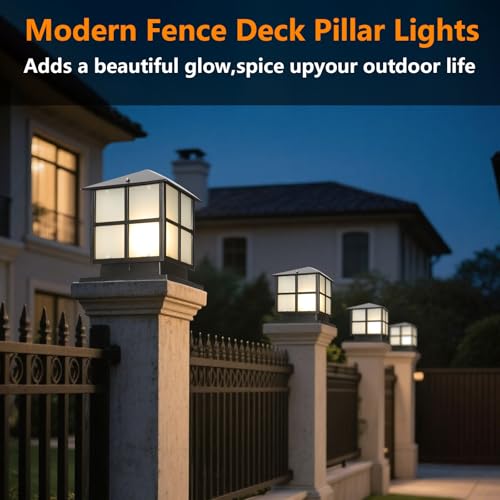 9.84In Pillar Lights Outdoor Post Caps Lights