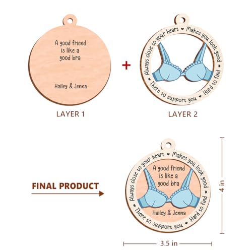 Personalized Best Friends Christmas Tree Ornament