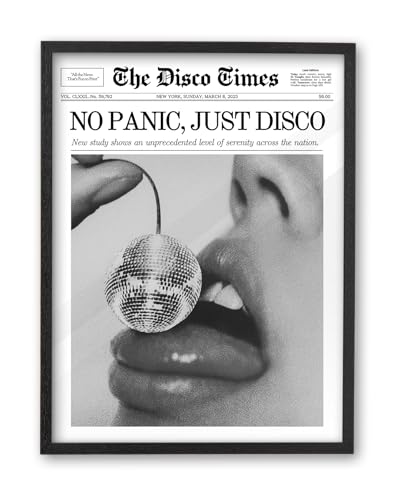 8x10in No Panic Just Disco Black Framed Newspaper Wall Art