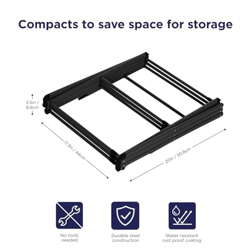 3 Tier Expandable Collapsing Foldable Laundry Rack for Air Drying Clothing