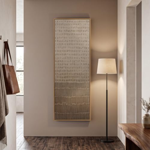 Large Framed Neutral Wabi Sabi Abstract Wall Art