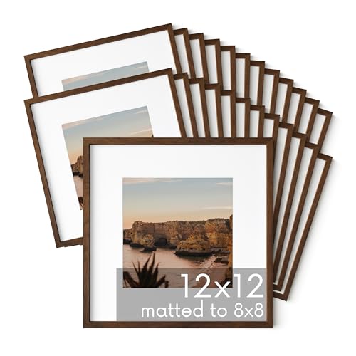Walnut Oak Wood 12x12 Picture Frames