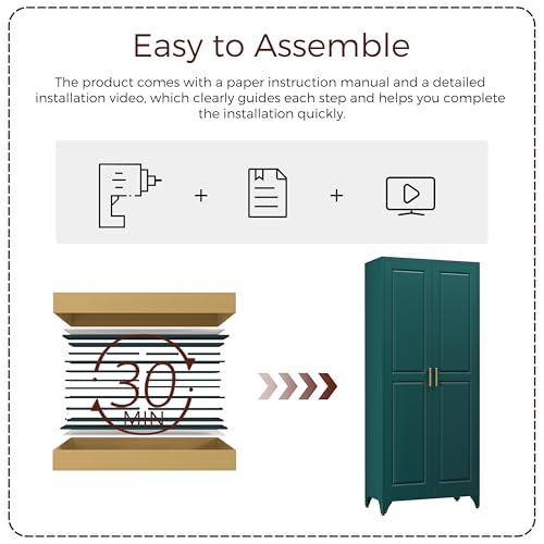 75" Kitchen Pantry Cabinet
