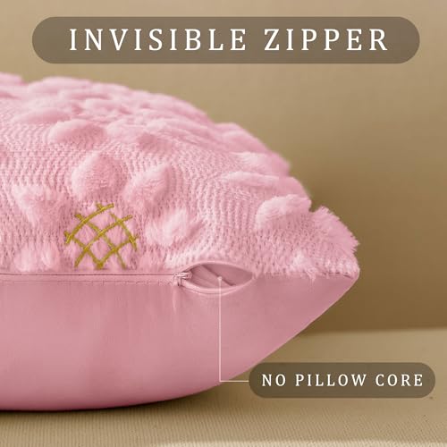 Spring Summer Pillow Covers 18x18 inch Set of 2 Pink Daisy