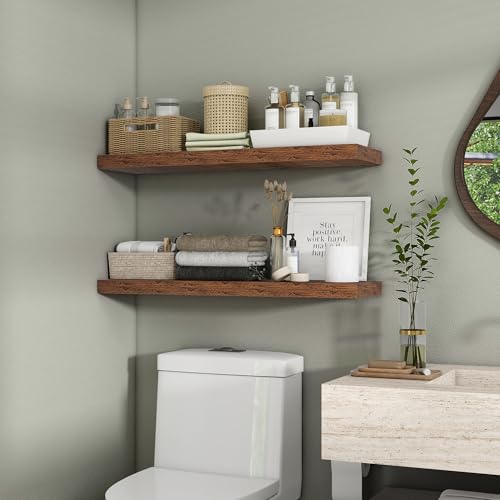 Floating Shelves 35.7" W x 10.3" D Brown Set of 1