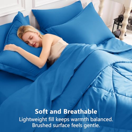 Full Comforter Set 82"x86" Royal Blue
