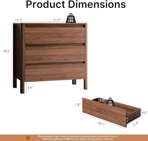 3 Drawer Nightstan Set of 2