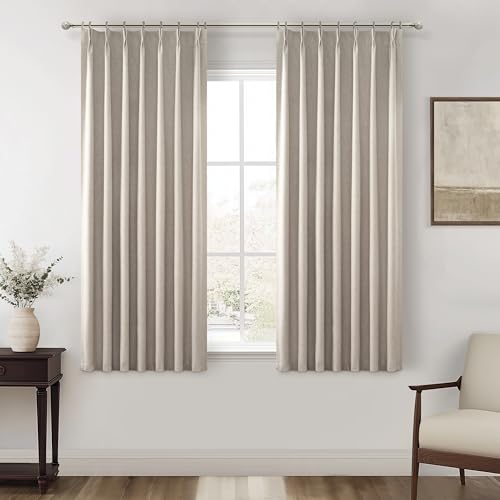 GreyFlax Black Out 54 Inches Long Boho Small Curtains 2 Panels Set (2 Count)