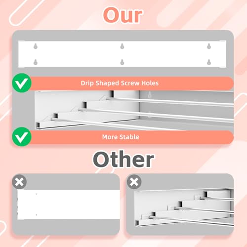 Wall Mounted Drying Rack for Laundry 19.8''