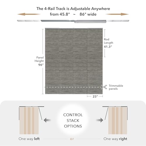 Panel Blinds Sliding Doors 45.8"