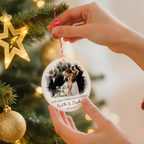 Personalized First Christmas Married Ornament 2026