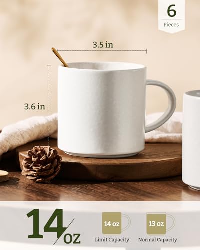 Coffee Mugs Set of 6 (78 Count)
