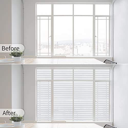 Window Privacy Film Striped with Tools