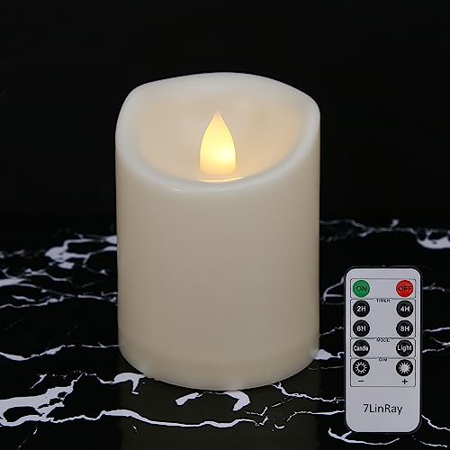 1 PCS 3" x 4" Outdoor Flameless Candles with Remote Timer Waterproof