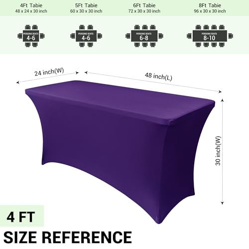 4ft Stretch Spandex Table Cover (2 Count)