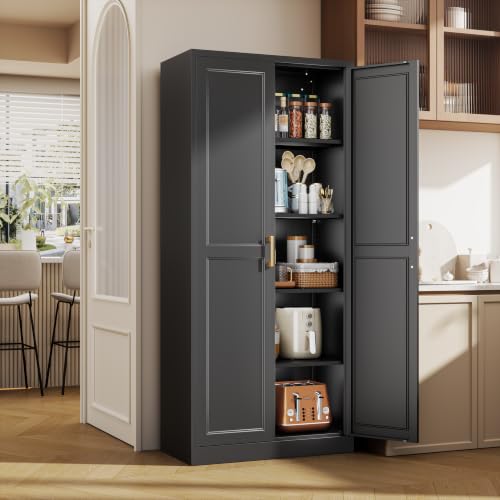 71" Tall Metal Kitchen Pantry Cabinet