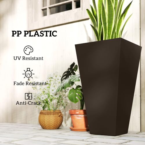 28 in Tall Planters for Outdoor Plants (3 Count)