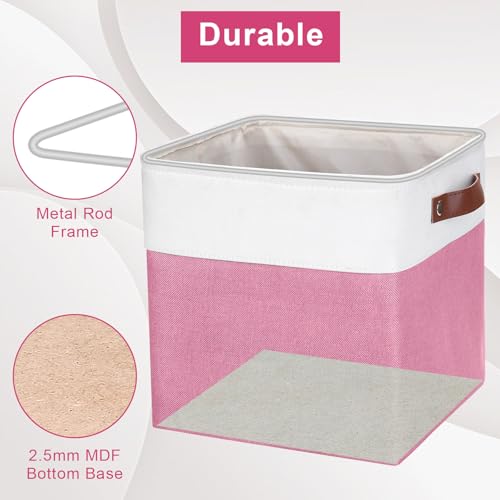 Collapsible Fabric Storage Cubes 11x11 Cube Storage Bins (4 Count)