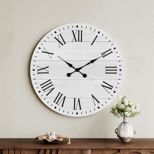 Large Wall Clock with Roman Numeral