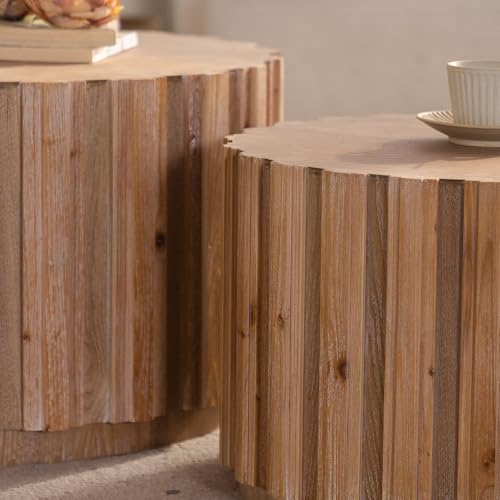 Nesting Round Coffee Table Set of 2 (2 Count)
