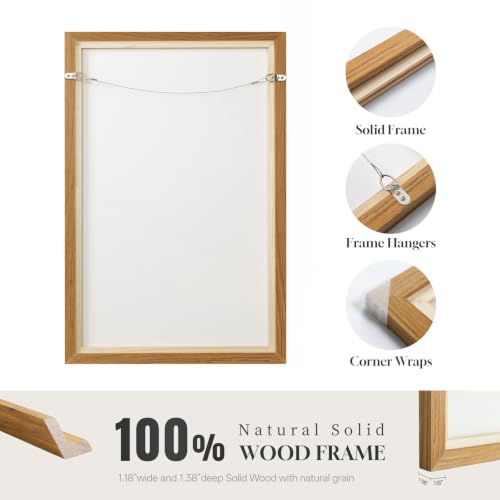 Framed Neutral Organic Abstract Canvas Wall Art for Dining Room