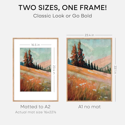 A1 Natural Oak Poster Frame